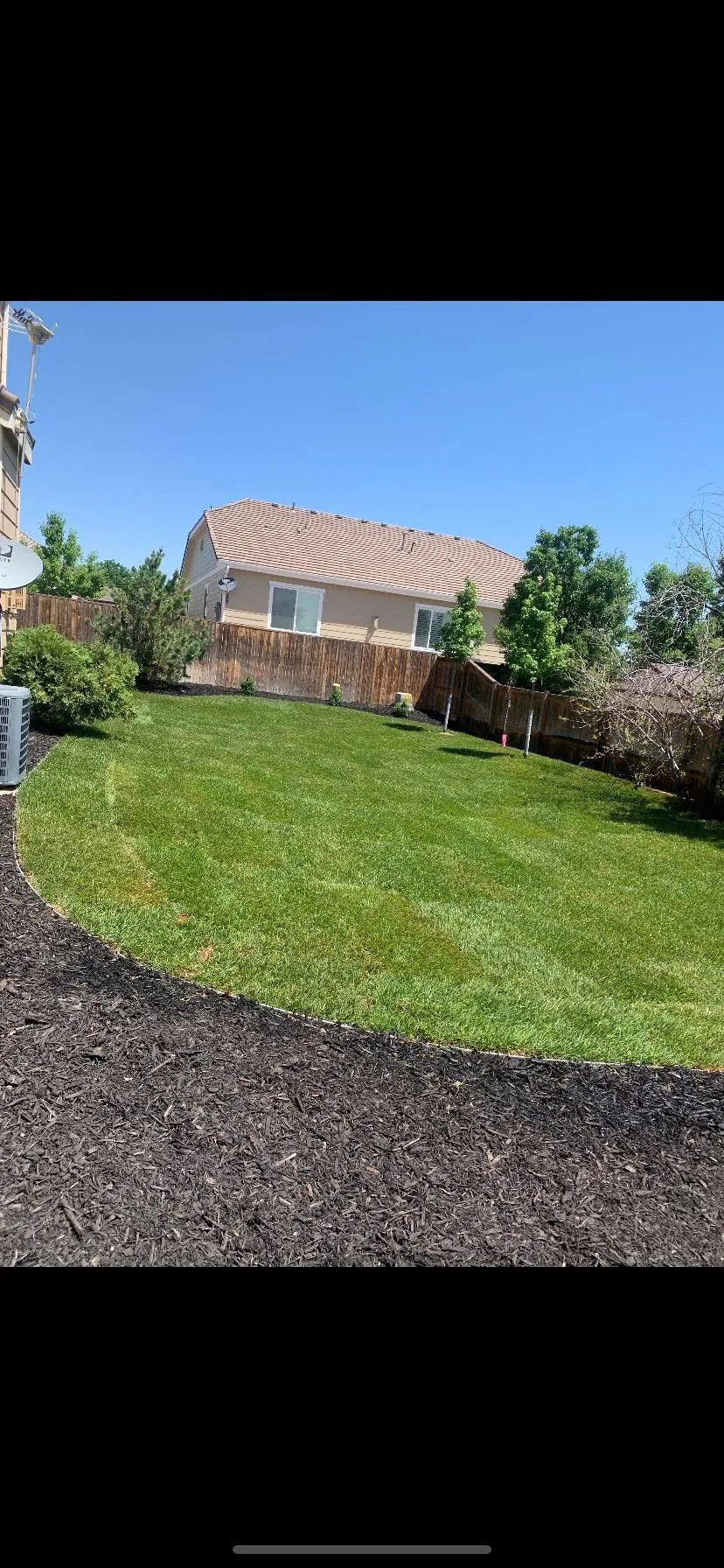Lawn and garden design with sprinkler irrigation system in Denver CO